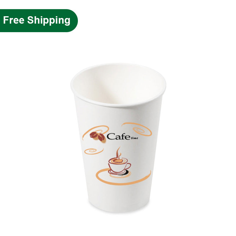 10 oz Coffee Cups Hot Cups Disposable Printed 1000 pcs Pony Packaging