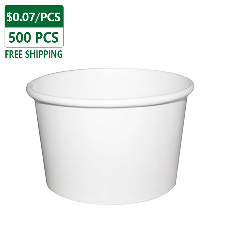 12oz Soup Containers with Lids - Disposable Soup Bowls with Lids, Ice-cream Cups 500 Sets
