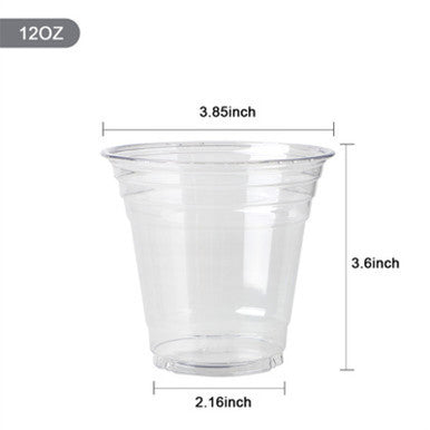 Sample 12 oz Disposable Plastic Cups