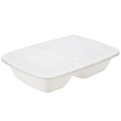 Sample 28 oz Food Containers To Go 2 Compartment With Lid