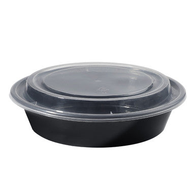 Sample 24 oz Disposable Plastic Bowls with Lids