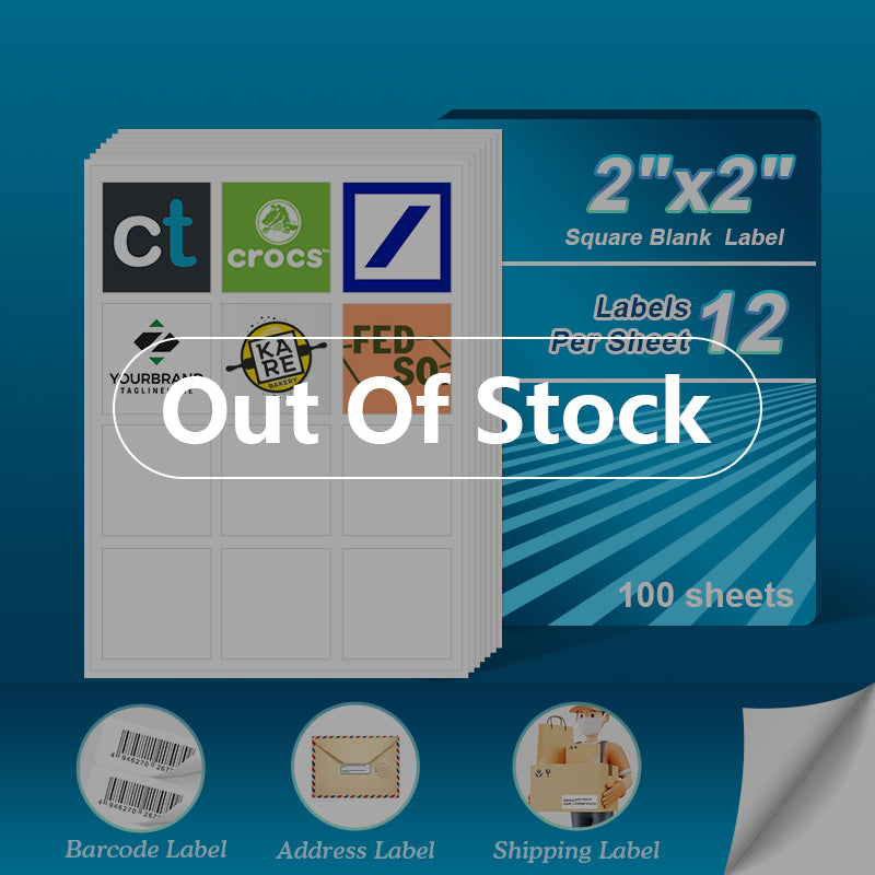 Square Display Labels Square Labels - Blank Square Labels – Pony Packaging