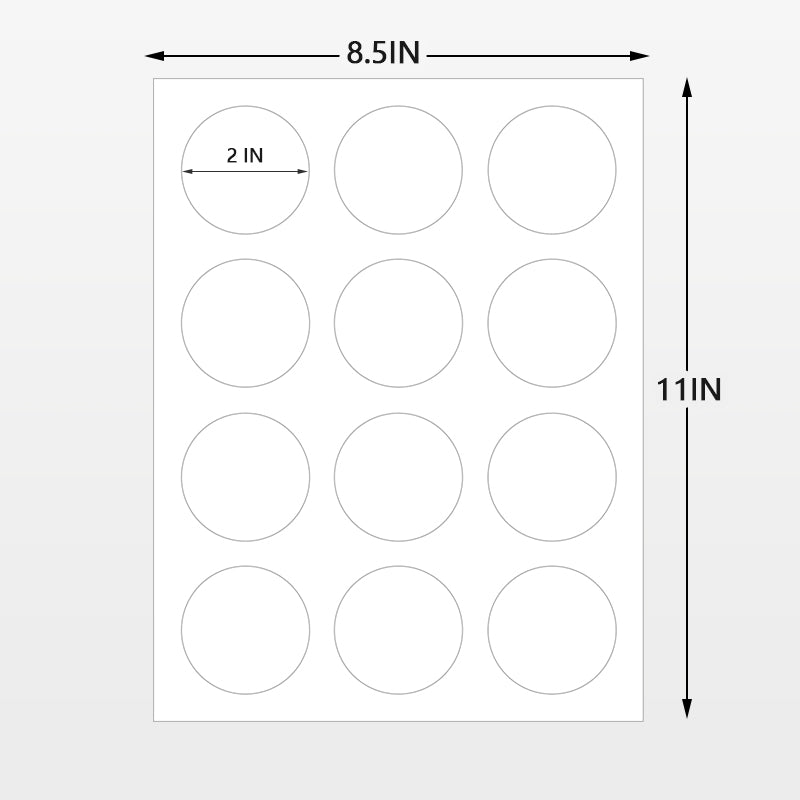 2" Round Blank Label 12 Labels Per Sheet Pony Packaging 2" Round Blank Label 12 Labels Per Sheet Pony Packaging