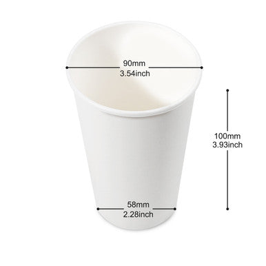 Sample 10 oz White Compostable Coffee Cups
