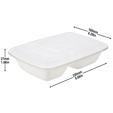 Sample 28 oz Food Containers To Go 2 Compartment With Lid
