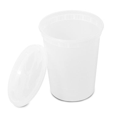 Sample 32 oz Disposable Soup Containers with Lids