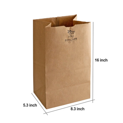 Smart Shopping - DURO 20 lb Kraft Paper Grocery Bags 400 pcs - Pony Packaging