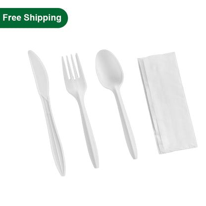 Disposable Knives Forks Spoons Napkins Kits 350set