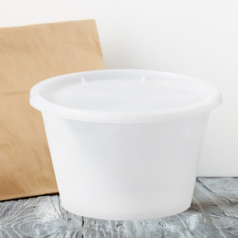 Sample 64 oz Disposable Soup Container With Lids Plastic