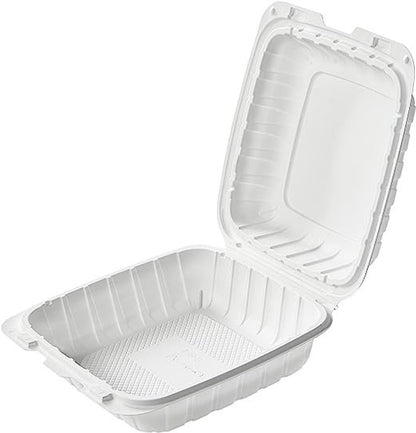 Sample 8" Microwaveable Plastic Clamshell Food Containers