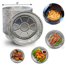 8"  Heavy Duty Round Foil Pan For Food 500 pcs