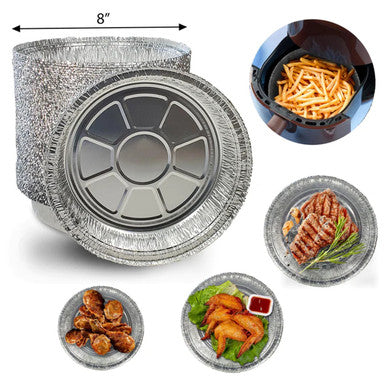 Sample 8"  Heavy Duty Round Foil Pan For Food
