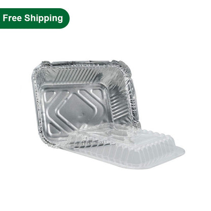 Clear Plastic Lids For 1.5 lb Rectangular  Aluminum Foil Trays 500 pcs (747)