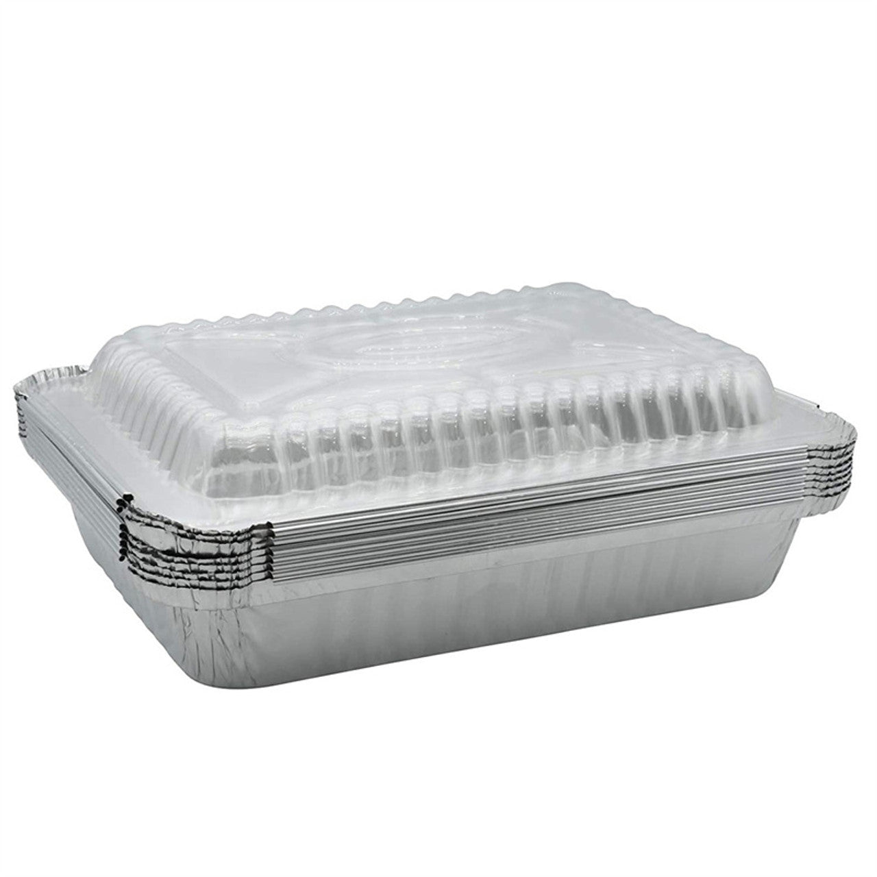 Clear Plastic Lids For 1.5 lb / 2.25 lb Rectangular Aluminum Trays 500 pcs (768 & 788)
