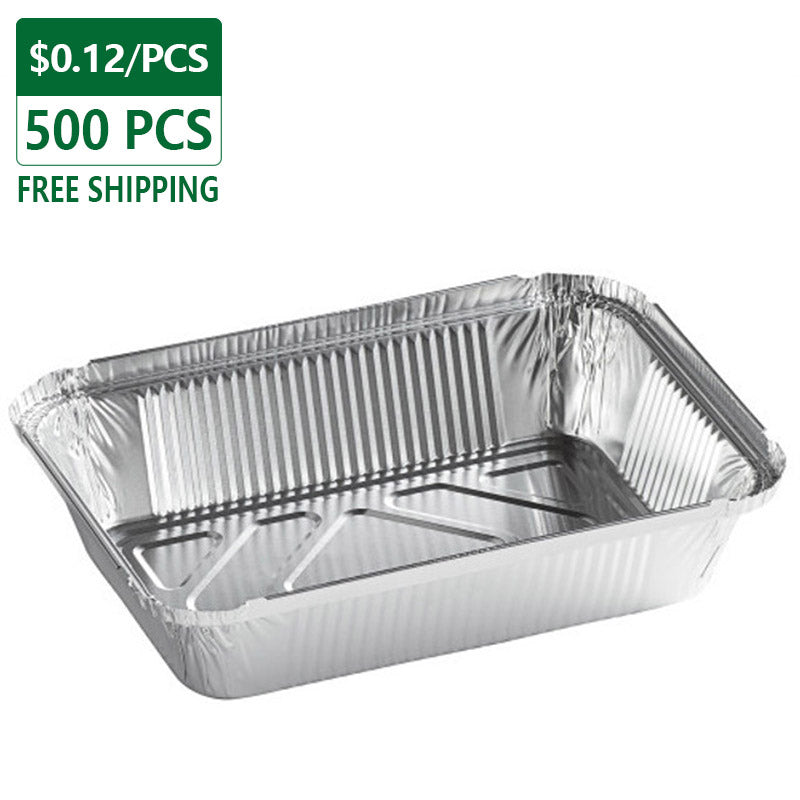 2.25 lb Aluminum Disposable Foil Pans Rectangular 500 pcs (788)