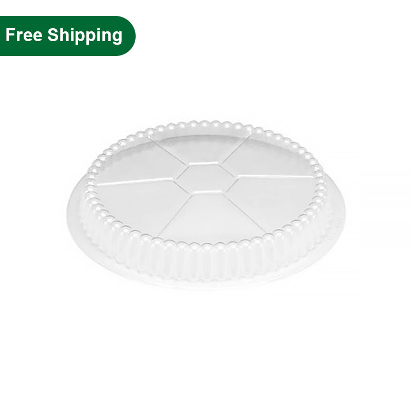 Clear Plastic Lids - 7" Round Aluminum Foil Pans (500 pcs) - Secure and Convenient Food Storage Solution - Pony Packaging