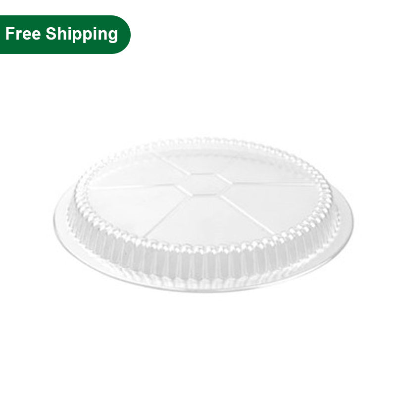 Clear Plastic Lids for 8" Round Aluminum Foil Pans 500 pcs Pony Packaging