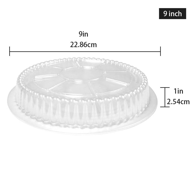 Clear Plastic Lids for 9" Round Aluminum Foil Pans 500 pcs Pony Packaging