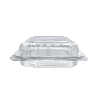 8 '' Clear Plastic Clamshell Food Containers 250 pcs