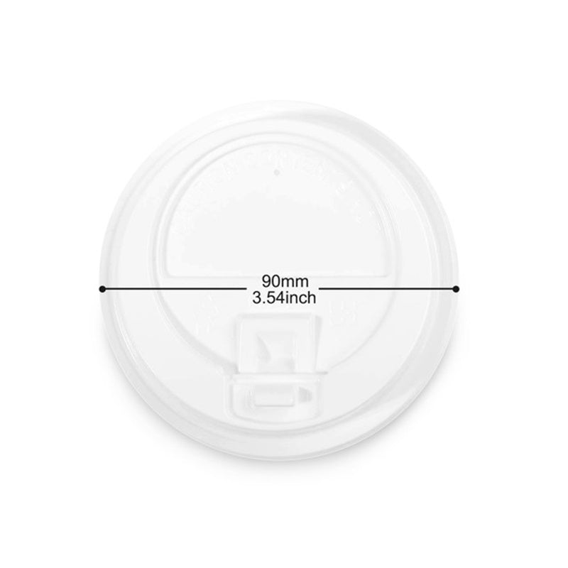 size chart of plastic lids for 10oz to 20oz disposable hot cups