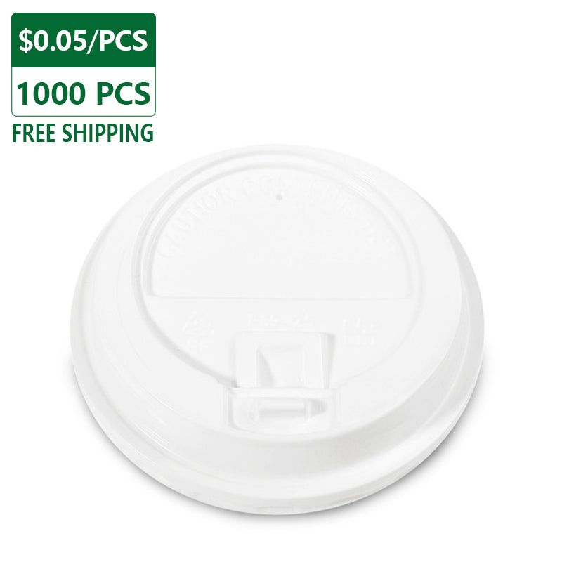 Disposable Hot Cups Plastic Lids for 10oz to 20oz 1000 pcs