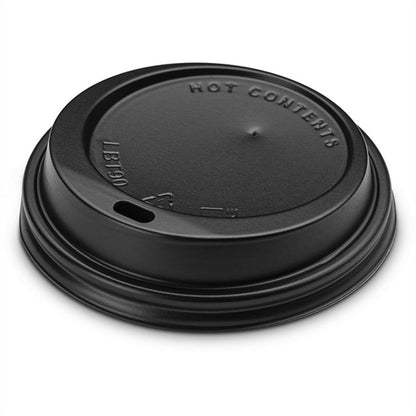 Sample Disposable Black Plastic Coffee Cup Lids