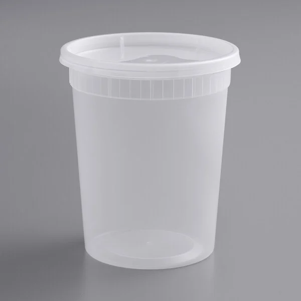32 oz disposable soup containers with lids – clear plastic 240 pack ideal for restaurant and kitchen use