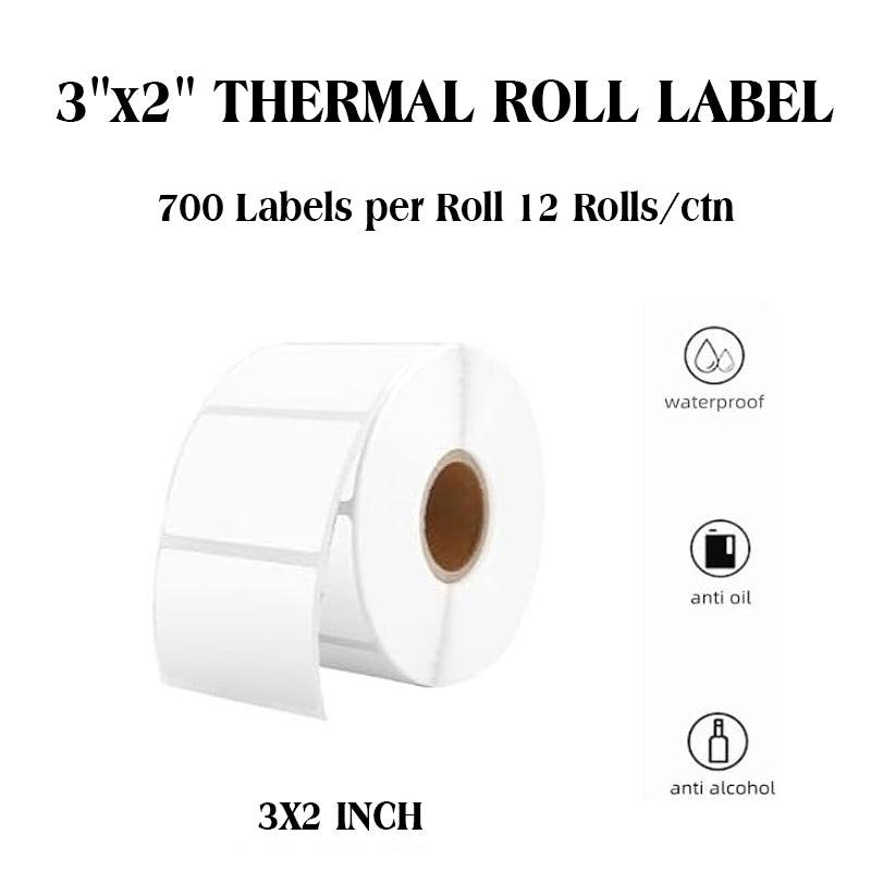 3" x 2" Direct Thermal Roll Label-700pcs/roll, 12Rolls/ctn