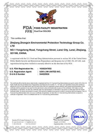 FDA Certificate