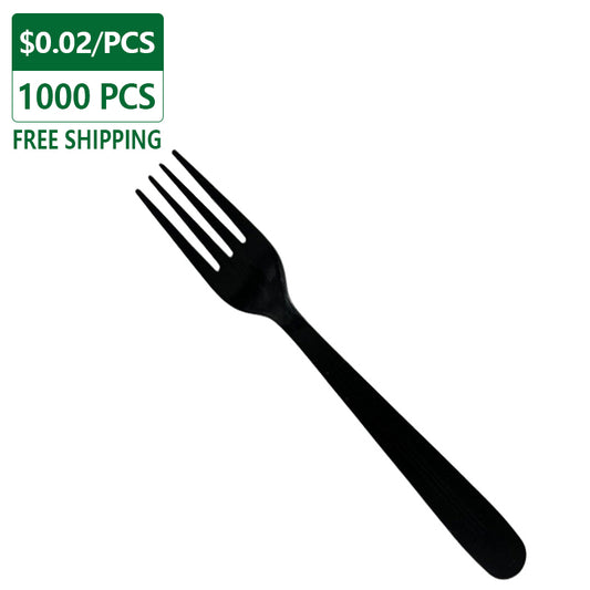 Disposable Heavy Duty Black Plastic Forks Bulk 1000 pcs