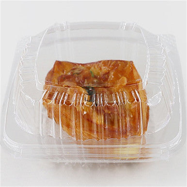 Sample 5.8"x5.8"x2.8" Clamshell Container |  Disposable Plastic