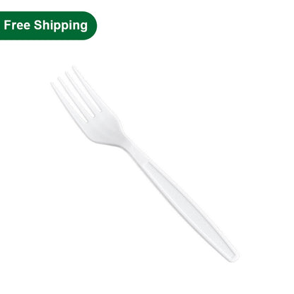 Disposable Heavy Duty White Plastic Fork 1000set