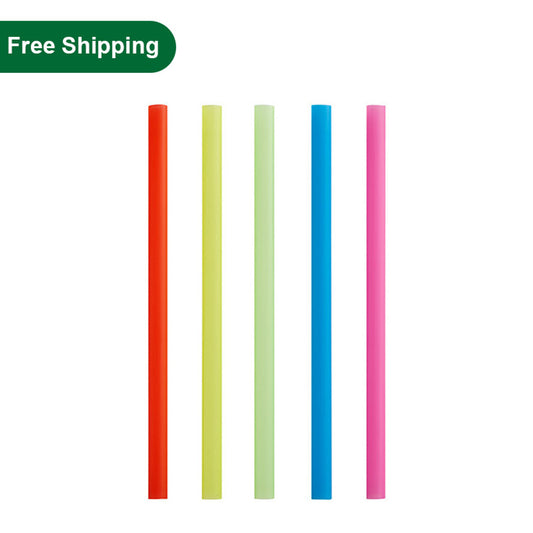 8.5" Colossal Neon Unwrapped Straw 600 pcs
