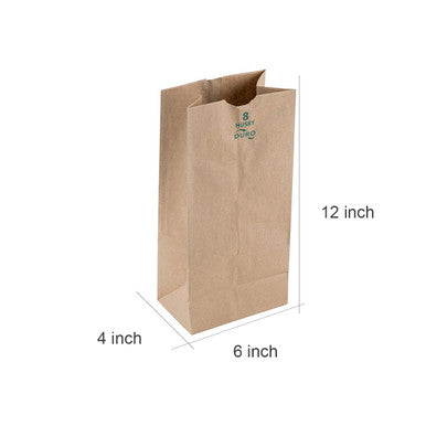 DURO 8 lb Kraft Paper Bags Wholesale 400 pcs