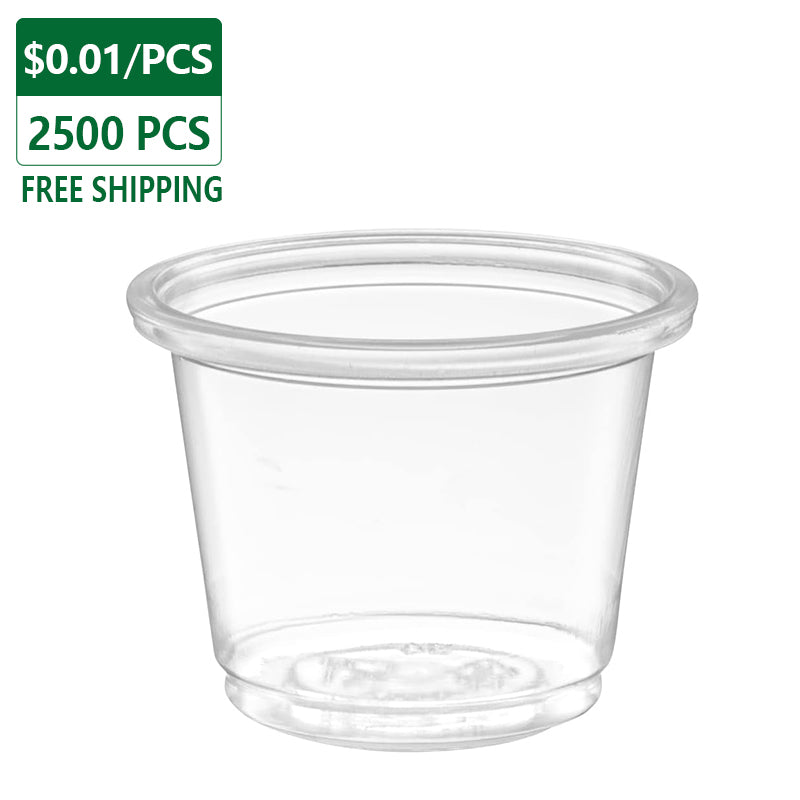 1 oz disposable plastic portion cups 2500 pcs with free shipping and price text