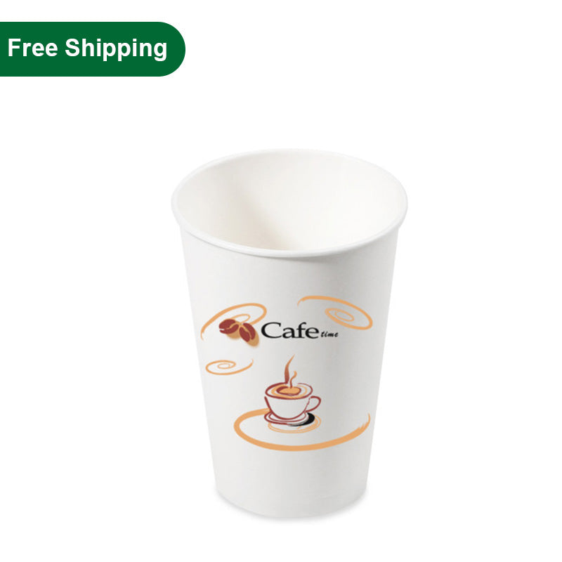 12 oz Disposable Coffee Cups Paper Printed 1000 pcs