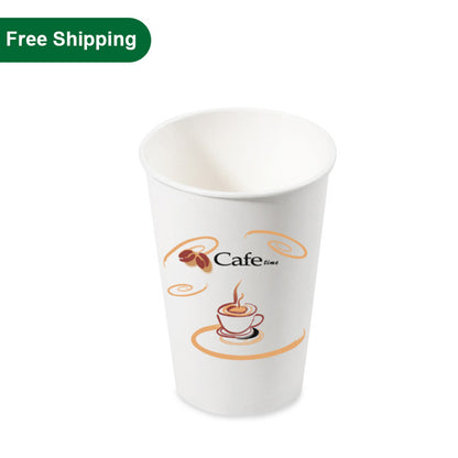 16 oz Disposable Hot Beverage Cups Printed 1000 pcs