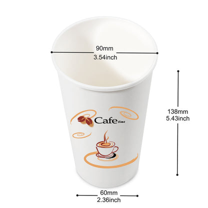 16 oz Disposable Hot Beverage Cups Printed 1000 pcs
