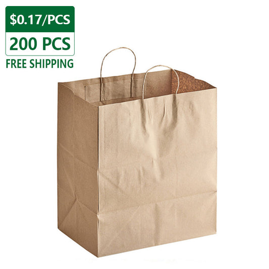 Jumbo Handle Kraft Paper Bag  200 pcs