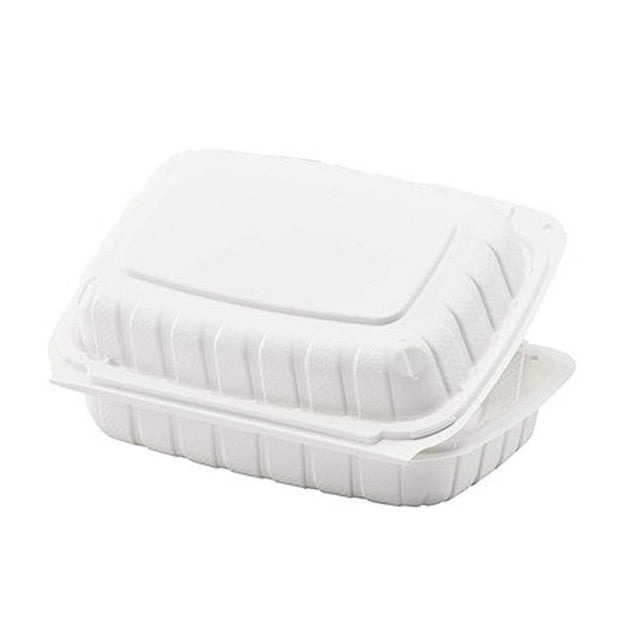 Sample 9”x6"x3" Microwaveable Plastic Clamshell Food Container