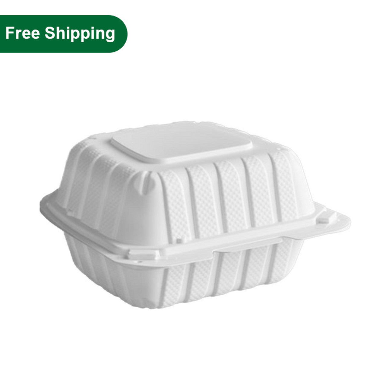 6" Microwaveable Plastic Clamshell Food Containers 250pcs