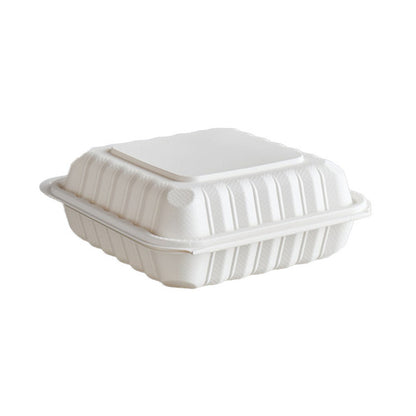 8" Microwaveable Plastic Clamshell Food Containers 150 pcs