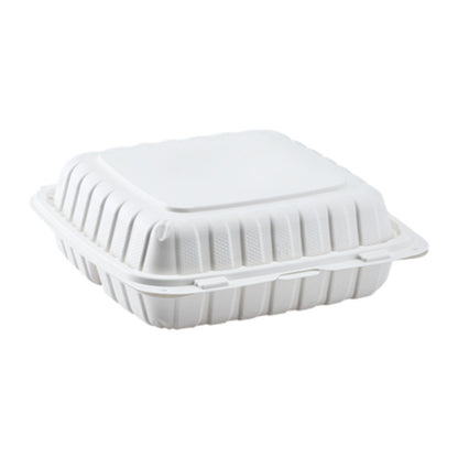 Effortless Dining Solutions: 150 Premium 9" 3-Compartment Plastic Clamshells - Pony Packaging