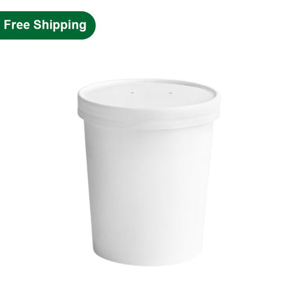 32 oz Paper White Ice Cream Container 500pcs