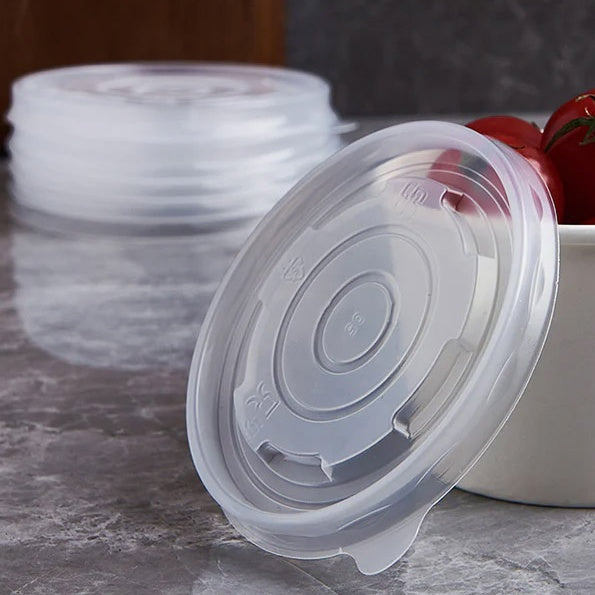 Disposable Clear Plastic lids for 16oz Soup Cups 500pcs
