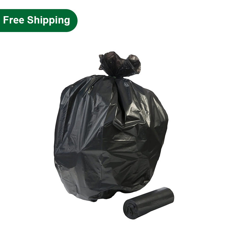 39 gallon heavy duty garbage bags bulk pack 100 pcs – commercial trash bags with drawstring closure and free shipping