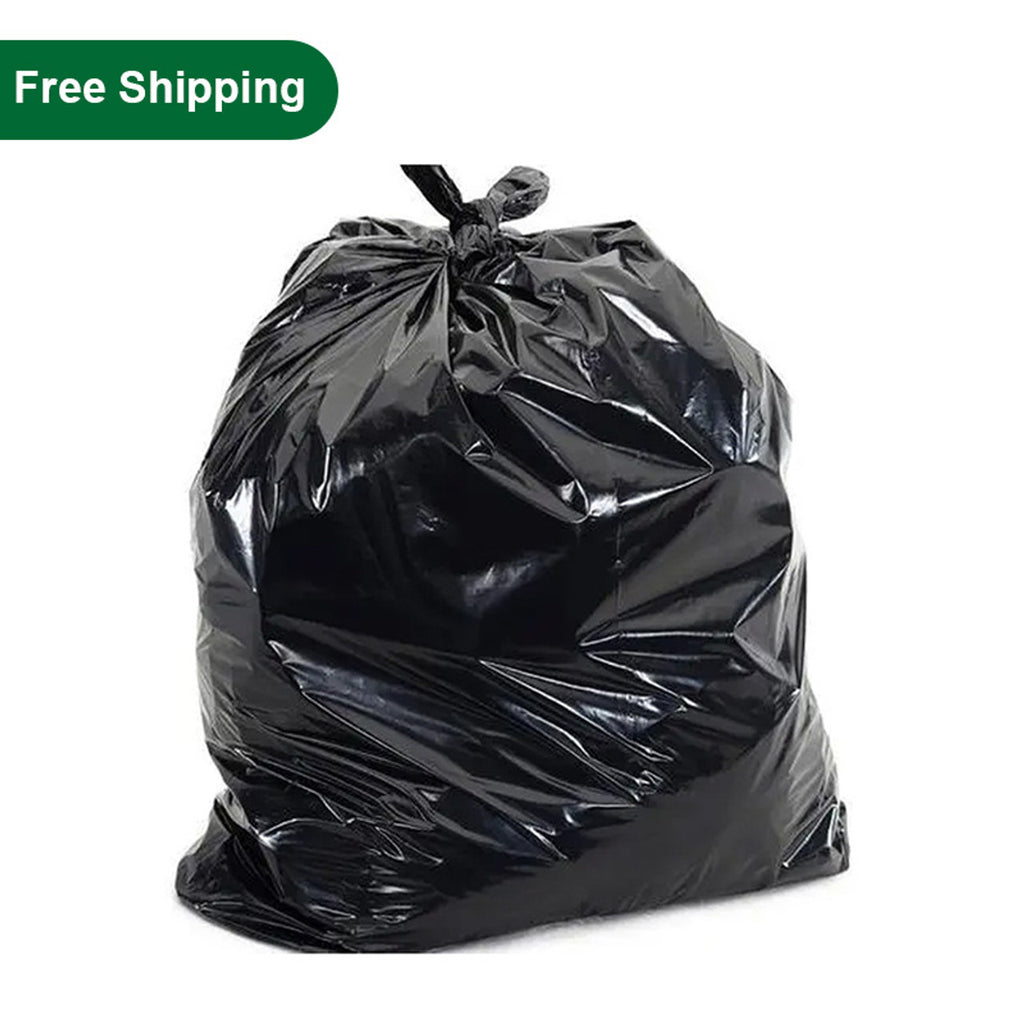 58 gallon heavy duty garbage bags 100 pack – thick black trash bags for home, restaurant, and industrial cleaning supplies with free shipping