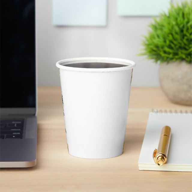 10 oz Disposable Blank Coffee Cups 1000pcs -  Suitable for Hot or Cold Drinks - Pony Packaging