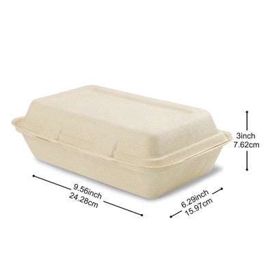 Sample 9 x 6 x 3 Clamshell Containers Natural